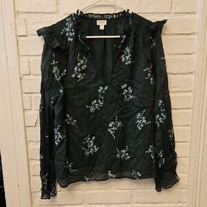 J-Crew Green Blouse